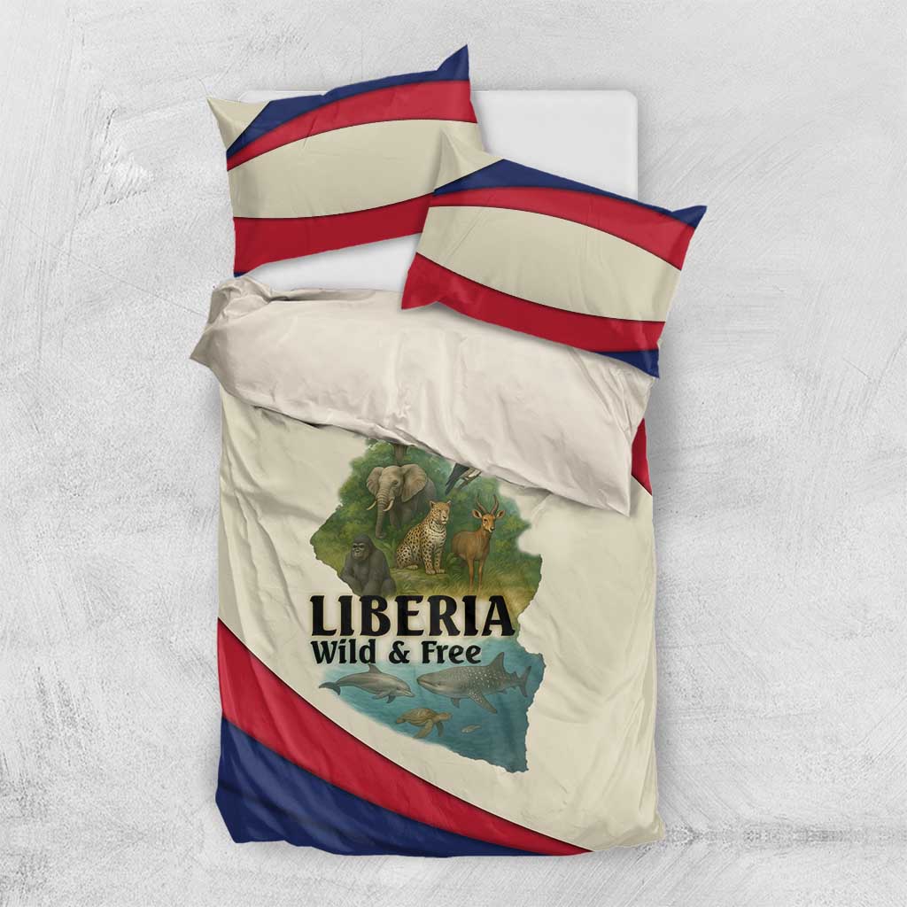 Liberia Wildlife Bedding Set with African Safari and Ocean Marine Life Design