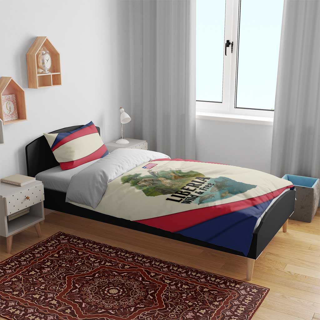 Liberia Wildlife Bedding Set with African Safari and Ocean Marine Life Design