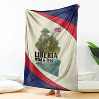 Liberia Wildlife Blanket with African Safari and Ocean Marine Life Design