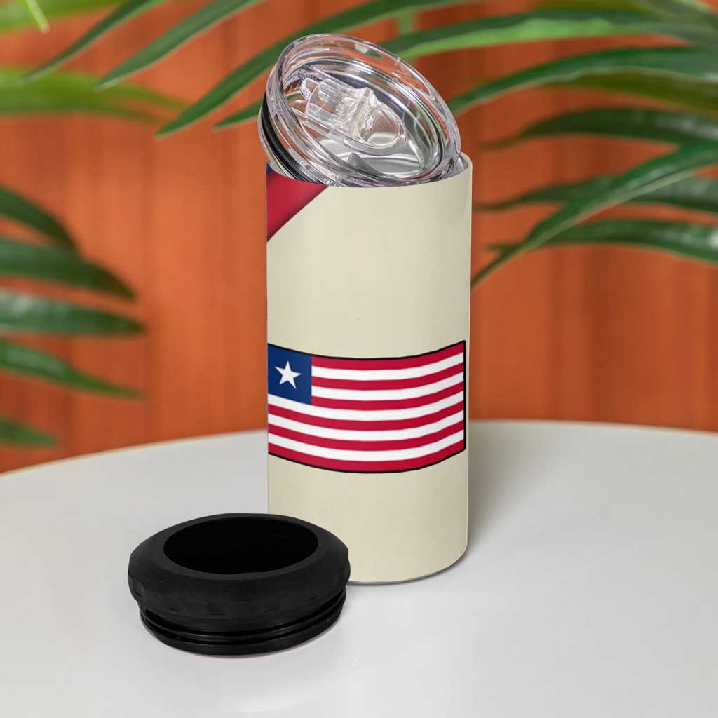 Liberia Wildlife 4 in 1 Can Cooler Tumbler with African Safari and Ocean Marine Life Design