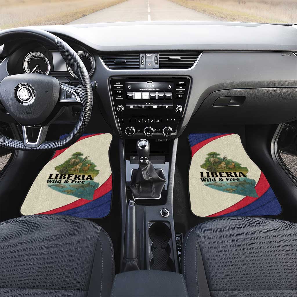 Liberia Wildlife Car Mats with African Safari and Ocean Marine Life Design