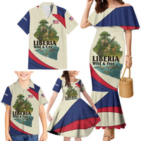 Liberia Wildlife Family Matching Mermaid Dress and Hawaiian Shirt with African Safari and Ocean Marine Life Design