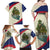 Liberia Wildlife Family Matching Off Shoulder Maxi Dress and Hawaiian Shirt with African Safari and Ocean Marine Life Design