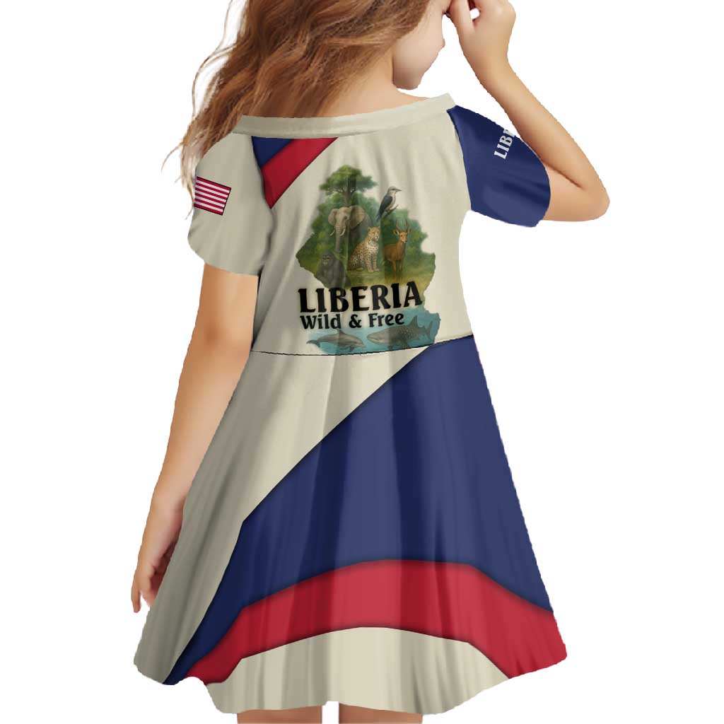 Liberia Wildlife Family Matching Short Sleeve Bodycon Dress and Hawaiian Shirt with African Safari and Ocean Marine Life Design