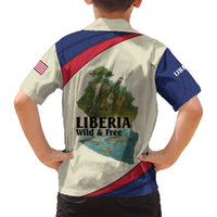 Liberia Wildlife Family Matching Summer Maxi Dress and Hawaiian Shirt with African Safari and Ocean Marine Life Design