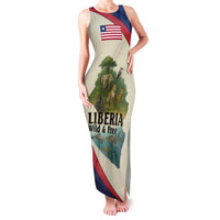 Liberia Wildlife Family Matching Tank Maxi Dress and Hawaiian Shirt with African Safari and Ocean Marine Life Design