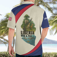 Liberia Wildlife Hawaiian Shirt with African Safari and Ocean Marine Life Design