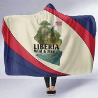 Liberia Wildlife Hooded Blanket with African Safari and Ocean Marine Life Design