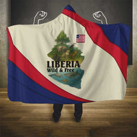 Liberia Wildlife Hooded Blanket with African Safari and Ocean Marine Life Design