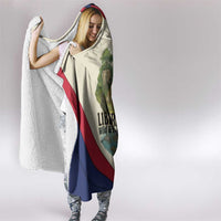 Liberia Wildlife Hooded Blanket with African Safari and Ocean Marine Life Design