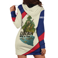 Liberia Wildlife Hoodie Dress with African Safari and Ocean Marine Life Design