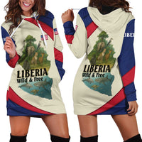 Liberia Wildlife Hoodie Dress with African Safari and Ocean Marine Life Design