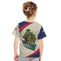 Liberia Wildlife Kid T Shirt with African Safari and Ocean Marine Life Design