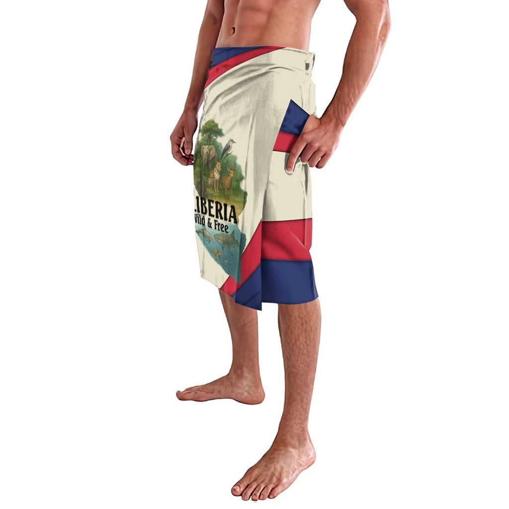 Liberia Wildlife Lavalava with African Safari and Ocean Marine Life Design