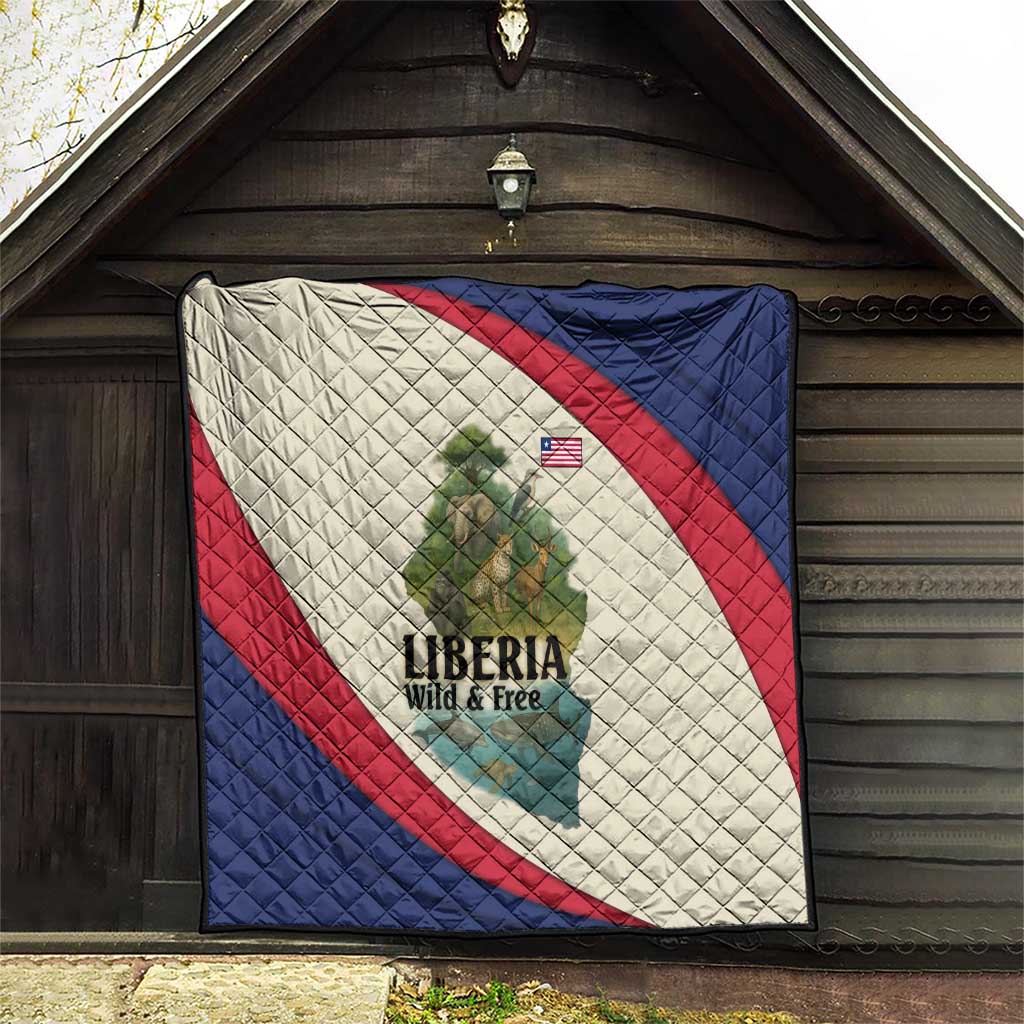 Liberia Wildlife Quilt with African Safari and Ocean Marine Life Design