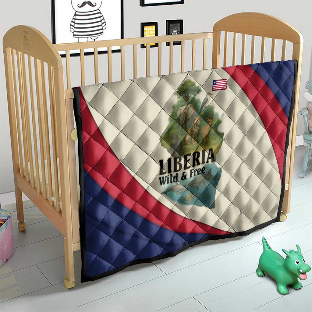 Liberia Wildlife Quilt with African Safari and Ocean Marine Life Design