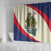 Liberia Wildlife Shower Curtain with African Safari and Ocean Marine Life Design