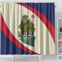 Liberia Wildlife Shower Curtain with African Safari and Ocean Marine Life Design