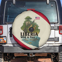 Liberia Wildlife Spare Tire Cover with African Safari and Ocean Marine Life Design