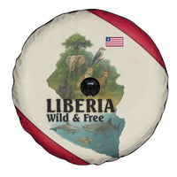 Liberia Wildlife Spare Tire Cover with African Safari and Ocean Marine Life Design