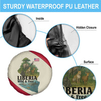 Liberia Wildlife Spare Tire Cover with African Safari and Ocean Marine Life Design