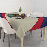 Liberia Wildlife Tablecloth with African Safari and Ocean Marine Life Design