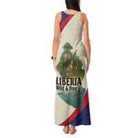 Liberia Wildlife Tank Maxi Dress with African Safari and Ocean Marine Life Design