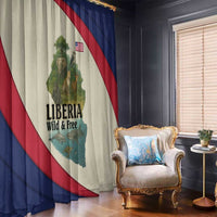 Liberia Wildlife Window Curtain with African Safari and Ocean Marine Life Design