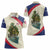 Liberia Wildlife Women Polo Shirt with African Safari and Ocean Marine Life Design