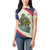 Liberia Wildlife Women Polo Shirt with African Safari and Ocean Marine Life Design