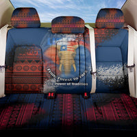 Liberia Elephant Power of Tradition Back Car Seat Cover with Tribal Red Blue Splash Pattern