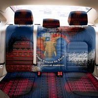 Liberia Elephant Power of Tradition Back Car Seat Cover with Tribal Red Blue Splash Pattern