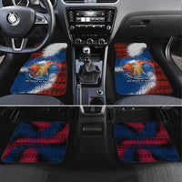 Liberia Elephant Power of Tradition Car Mats with Tribal Red Blue Splash Pattern