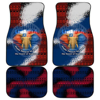 Liberia Elephant Power of Tradition Car Mats with Tribal Red Blue Splash Pattern