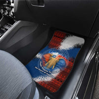 Liberia Elephant Power of Tradition Car Mats with Tribal Red Blue Splash Pattern