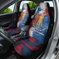 Liberia Elephant Power of Tradition Car Seat Cover with Tribal Red Blue Splash Pattern