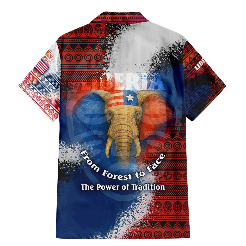 Liberia Elephant Power of Tradition Family Matching Mermaid Dress and Hawaiian Shirt with Tribal Red Blue Splash Pattern
