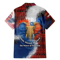 Liberia Elephant Power of Tradition Family Matching Mermaid Dress and Hawaiian Shirt with Tribal Red Blue Splash Pattern