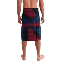 Liberia Elephant Power of Tradition Lavalava with Tribal Red Blue Splash Pattern