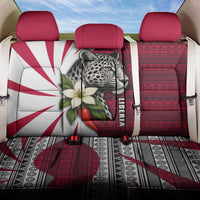 Liberia Back Car Seat Cover with Leopard Head, White Lily, and Red Chili Tribal Design - Wonder Print Shop