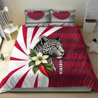 Liberia Bedding Set with Leopard Head, White Lily, and Red Chili Tribal Design - Wonder Print Shop