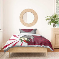Liberia Bedding Set with Leopard Head, White Lily, and Red Chili Tribal Design - Wonder Print Shop
