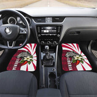 Liberia Car Mats with Leopard Head, White Lily, and Red Chili Tribal Design - Wonder Print Shop