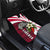 Liberia Car Mats with Leopard Head, White Lily, and Red Chili Tribal Design - Wonder Print Shop