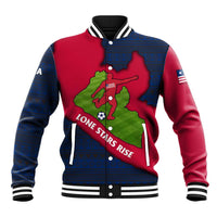 Liberia Lone Stars Rise Football Baseball Jacket with Map Graphic and National Flag Design