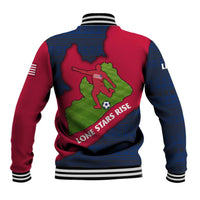 Liberia Lone Stars Rise Football Baseball Jacket with Map Graphic and National Flag Design