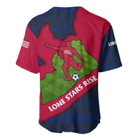 Liberia Lone Stars Rise Football Baseball Jersey with Map Graphic and National Flag Design