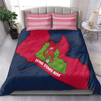 Liberia Lone Stars Rise Football Bedding Set with Map Graphic and National Flag Design
