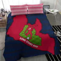 Liberia Lone Stars Rise Football Bedding Set with Map Graphic and National Flag Design