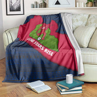 Liberia Lone Stars Rise Football Blanket with Map Graphic and National Flag Design